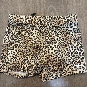 White Fox NWT Leopard Print Women's Shorts